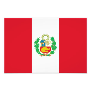 Peru Flag Photo Print