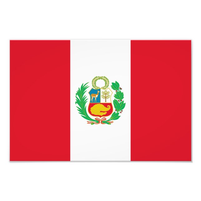 Peru Flag Photo Print (Front)