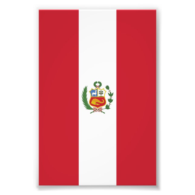 Peru flag photo print (Front)