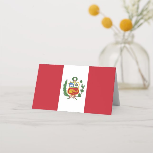 Peru flag place card (Front)