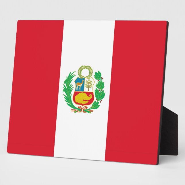 Peru Flag Plaque (Side)