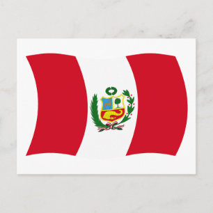 Peru Flag Postcard