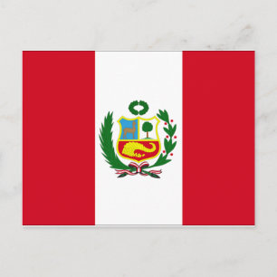 Peru Flag Postcard