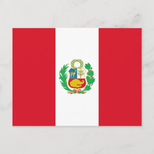 Peru Flag Postcard