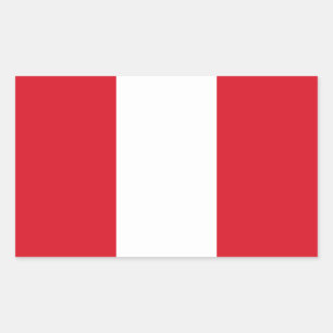 Peru Flag Rectangular Sticker