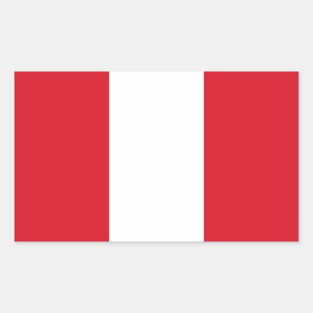 Peru Flag Rectangular Sticker (Front)