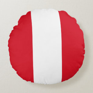 Peru Flag Round Cushion