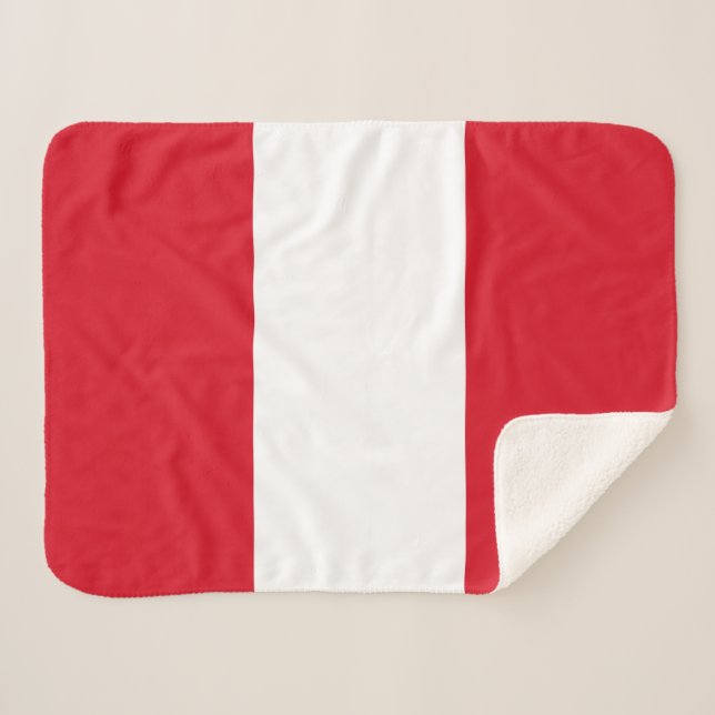 Peru Flag Sherpa Blanket (Front (Horizontal))