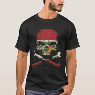 Peru Flag Skull Crossbones T-Shirt