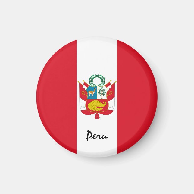 Peru, flag & South America holiday/sports fans Magnet (Front)