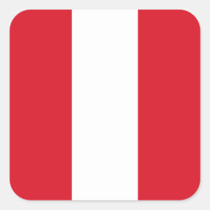 Peru Flag Square Sticker