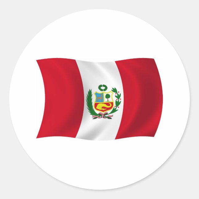 Peru Flag Sticker (Front)