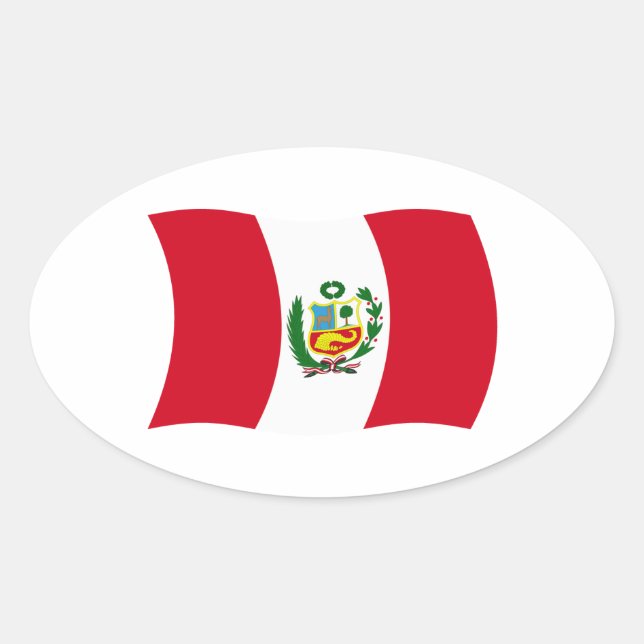 Peru Flag Sticker (Front)