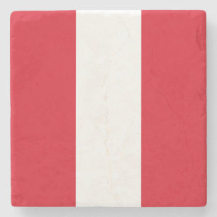 Peru Flag Stone Coaster
