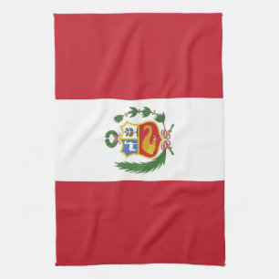 Peru flag tea towel
