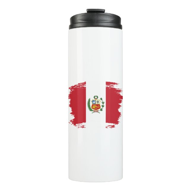 Peru flag thermal tumbler (Front)