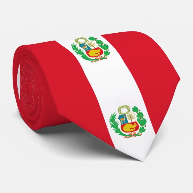 Peru flag tie (Rolled)