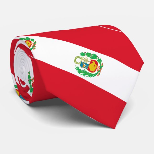 Peru Flag Tie (Rolled)