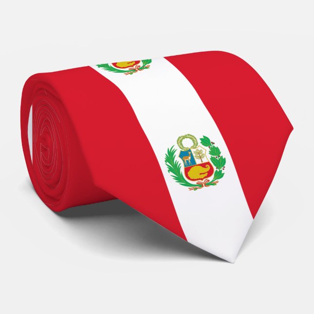 Peru Flag Tie (Rolled)