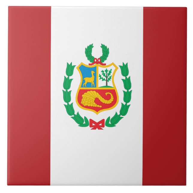 Peru Flag Tile (Front)