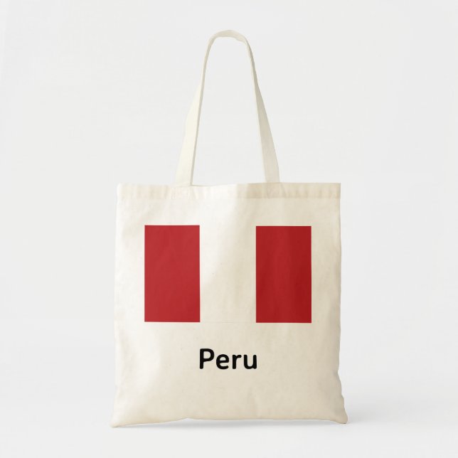Peru Flag Tote Bag (Front)