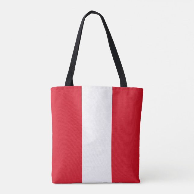 Peru Flag Tote Bag (Back)
