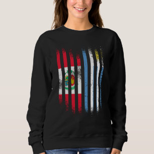 Peru Flag Uruguay Grown Country Flags Stripes Sweatshirt