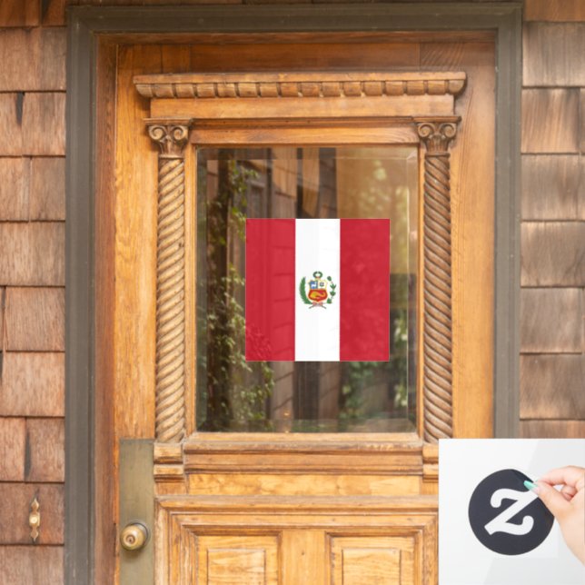 Peru flag window cling (Home Door)