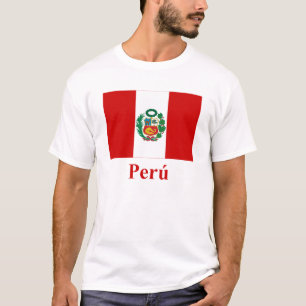 Peru Flag with Name in Spanish T-Shirt