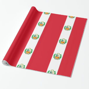 Peru flag wrapping paper