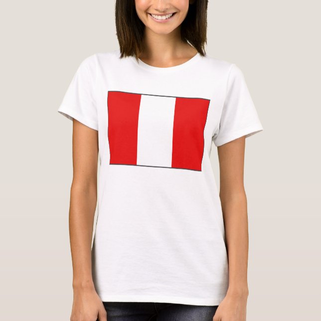 Peru Flag x Map T-Shirt (Front)
