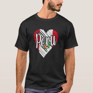 Peru For Men Peruvian Heart Flag For Women Peruano T-Shirt