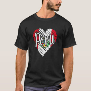 Peru For Men Peruvian Heart Flag For Women Peruano T-Shirt