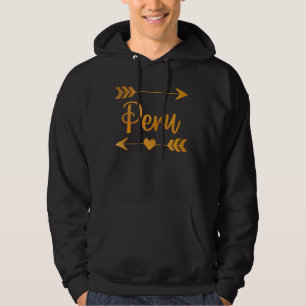 Peru In Indiana Funny City Home Roots Usa Women Hoodie