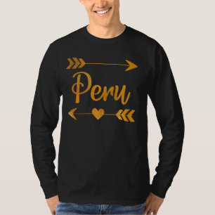 Peru In Indiana Funny City Home Roots Usa Women T-Shirt