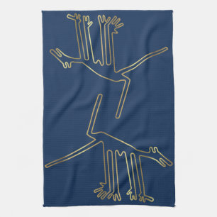 Peru lines art geoglyphs animals tea towel