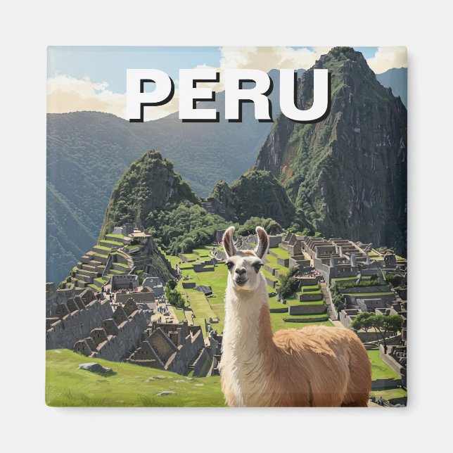 Peru Llama Magnet (Front)