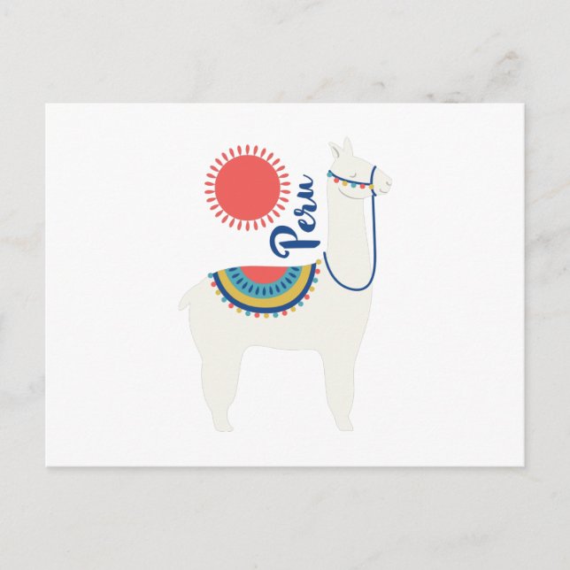 Peru Llama Postcard (Front)