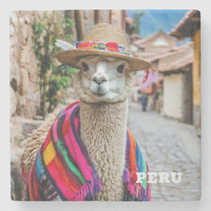 Peru Llama Stone Coaster