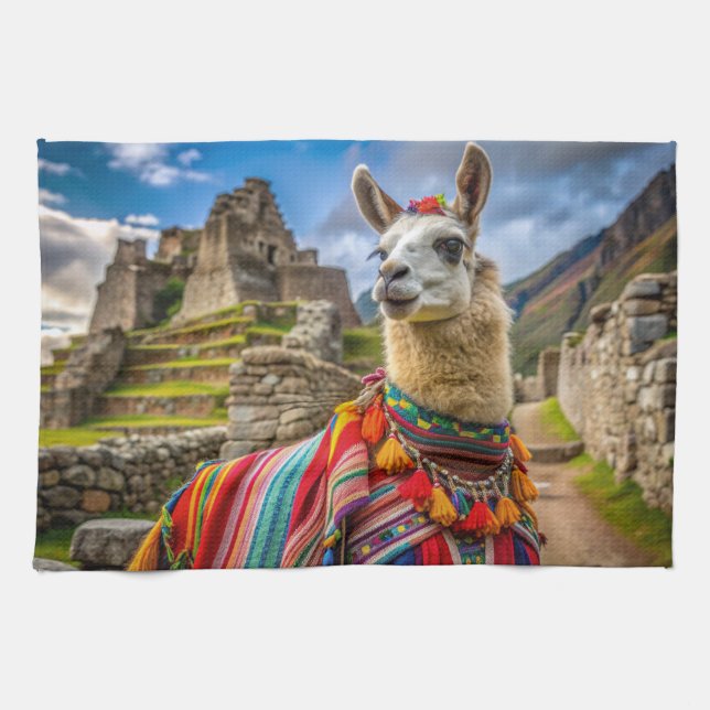 Peru Llama Tea Towel (Horizontal)