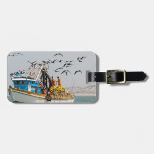 Peru, Los Organos. Fishing Boat In Los Organos Luggage Tag