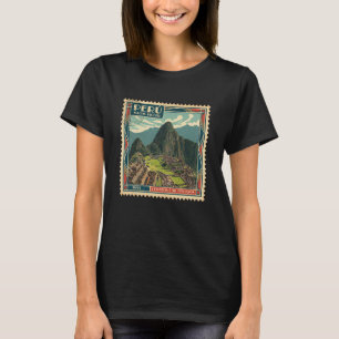 Peru Machu Picchu 1955 Vintage Postage Stamp Retro T-Shirt
