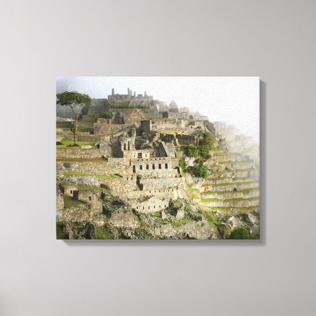 Peru, Machu Picchu. The ancient citadel of Machu Canvas Print (Front)