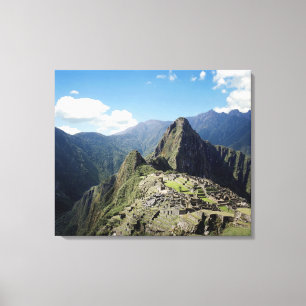 Peru, Machu Picchu, the ancient lost city of 2 Canvas Print