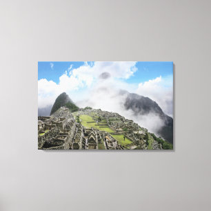 Peru, Machu Picchu, the ancient lost city of Canvas Print