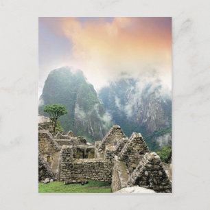 Peru, Machu Picchu, the ancient lost city of Postcard