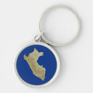 Peru Map Keychain