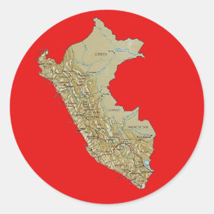 Peru Map Sticker