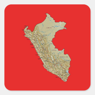 Peru Map Sticker