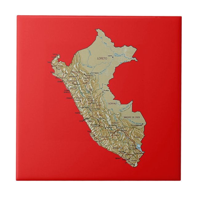 Peru Map Tile (Front)